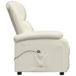 vidaXL Fauteuil inclinable électrique blanc similicuir