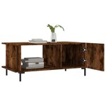 vidaXL Table basse chêne fumé 90x50x40 cm bois d'ingénierie