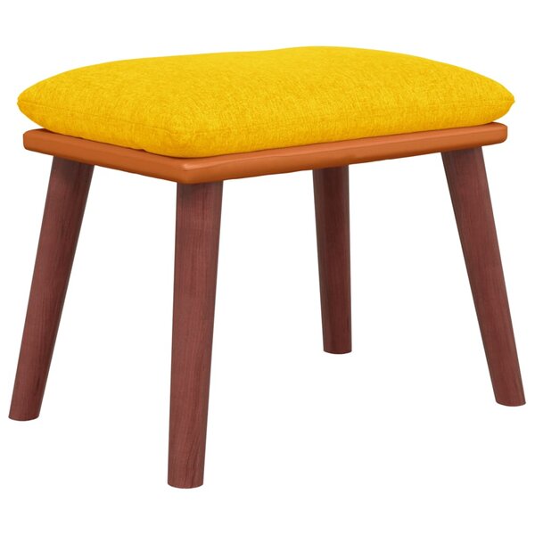 vidaXL Repose-pied Jaune moutarde 45x29 5x35 cm Tissu et similicuir