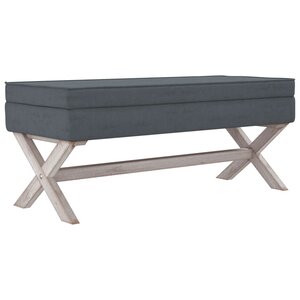 vidaXL Tabouret de rangement Gris foncé 110x45x49 cm Velours