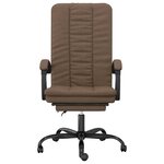 vidaXL Fauteuil inclinable de bureau Marron Tissu