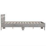 vidaXL Cadre de lit sans matelas sonoma gris 135x190 cm