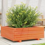 vidaXL Jardinière cire marron 70x70x26 5 cm bois de pin massif