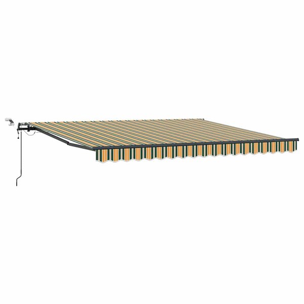 vidaXL Auvent Rétractable avec Vert et jaune 400 × 300 cm tissu