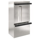 vidaXL boîte aux lettres Noir 30 x 23 x 55 cm Acier inoxydable