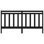vidaXL Tête de lit Noir 186x4x100 cm Bois massif de pin