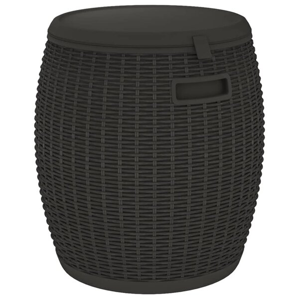 vidaXL Boîte de rangement de jardin 4 en 1 noir polypropylène