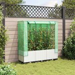 vidaXL Jardinière surélevée avec housse aspect rotin 120x40x138 cm