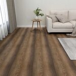 vidaXL Dalles de plancher autoadhésives 55 Pièces PVC 5 11 m² marron
