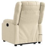 vidaXL Fauteuil inclinable de massage Crème Tissu