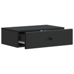 vidaXL Table d'appoint murale Noir 59 x 34 5 x 17 cm Bois d'ingénierie
