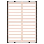 vidaXL Cadre de lit Noir 135x190 cm Double Bois massif
