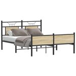 vidaXL Cadre de lit sans matelas chêne sonoma 140x190 cm