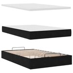 vidaXL Lit ottoman avec matelas noir 120x190 cm velours