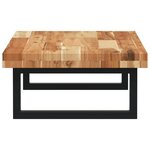 vidaXL Étagère de vasque murale acier et bois massif d'acacia