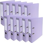 Classeur à levier PVC A4 dos de 70mm Lilas x 10 EXACOMPTA