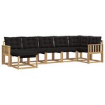 vidaXL Ensemble de canapés d'extérieur 7 pc Blanc et noir