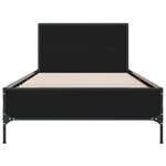 vidaXL Cadre de lit sans matelas noir 75x190 cm
