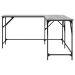 vidaXL Bureau sonoma gris 149x149x75 cm bois d'ingénierie
