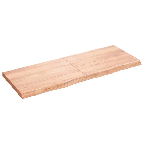 vidaXL Étagère murale marron clair bois chêne massif traité