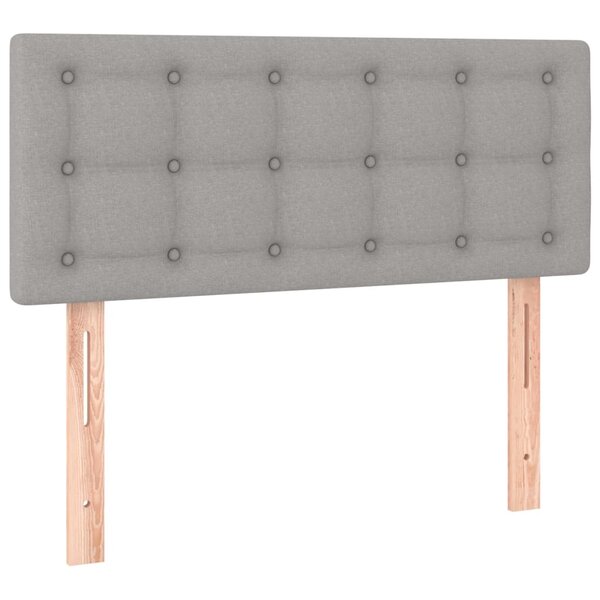 vidaXL Tête de lit Gris clair 90x5x78/88 cm Tissu