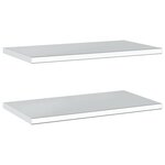 vidaXL Étagères murales 2 Pièces 75x40x3 cm argenté acier inoxydable