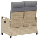 vidaXL Banc de jardin Beige et Gris clair 105 x 60 x 112 cm