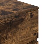 vidaXL Table de chevet Chêne fumé 39x35x65 cm Bois d'ingénierie