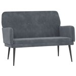 Banc banquette 108 x 79 x 79 cm velours gris foncé 02_0010709