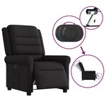 vidaXL Fauteuil inclinable électrique Noir Tissu