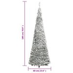 vidaXL Sapin de Noël artificiel escamotable avec neige floquée 150 LED