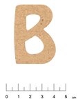 Alphabet en bois MDF adhésif 5 cm Lettre B