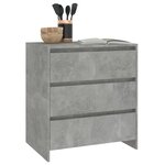 vidaXL Buffet Gris béton 70x41x75 cm Bois d'ingénierie
