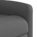 vidaXL Fauteuil inclinable en tissu gris foncé