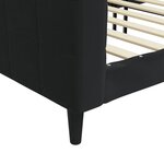 vidaXL Lit de repos sans matelas noir 100x200 cm velours