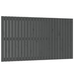 vidaXL Tête de lit murale Gris 159 5x3x90 cm Bois massif de pin