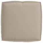 vidaXL Coussin pour assise de palette Taupe 50 x 50 x 12 cm