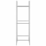 vidaXL Portant de bois de chauffage 50x28x94 cm acier inoxydable