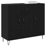 vidaXL Buffet Chêne noir 90 x 32 5 x 80 cm Bois d'ingénierie