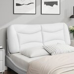 vidaXL Coussin de tête de lit Hvar blanc 120 cm similicuir
