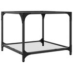 vidaXL Tables basses avec dessus en verre transparent 2 Pièces acier
