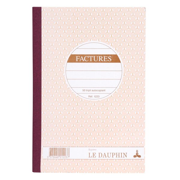 Manifold Autocopiant 210x148 Factures 50 Tripli - Avoine - X 5 - Le Dauphin