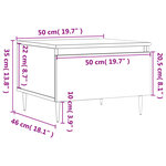 vidaXL Tables basses 2 Pièces noir 50x46x35 cm bois d'ingénierie