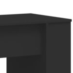 vidaXL Bureau noir 140x50x75 cm bois d'ingénierie
