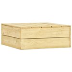 vidaXL Salon de jardin 3 Pièces avec coussins bois de pin imprégné