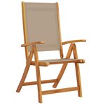 vidaXL Ensemble à manger de jardin 5Pièces bois d'acacia solide textilène