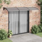 vidaXL Auvent de porte Noir 300x100 cm Polycarbonate
