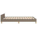 vidaXL Cadre de lit sans matelas taupe 120x200 cm tissu