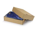 Caisse carton télescopique brune simple cannelure raja 33x25x5/9 cm (lot de 25)