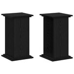 vidaXL Support de plante en chêne noir 33x33x60 cm en bois reconstitué